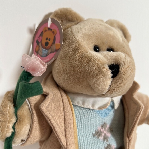 Starbucks Coffee Collectible Bearista Fancy Date Bear w/ Rose 2006 45th Ed NEW - Picture 3 of 4